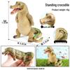 Wild Safari Animal Figurines: Giraffe, Elephant, Rhinoceros, Brown Bear, Tiger, Lion, Leopard, Hippopotamus - Solid Cognitive Toys
