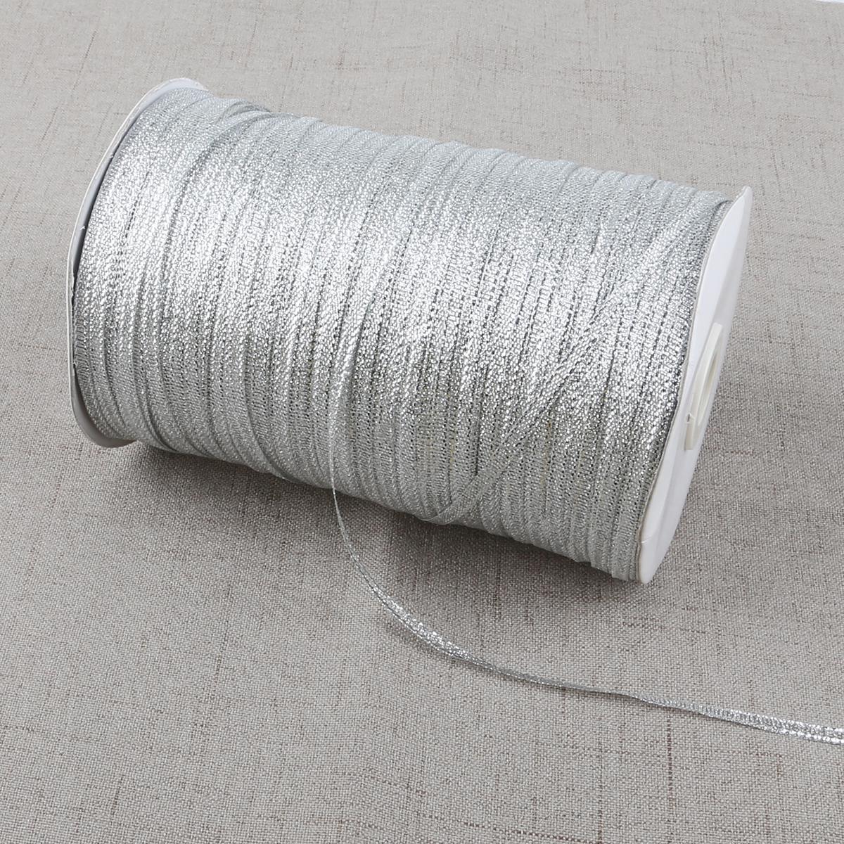 

4 мм блестящая лента рождественский свадебный декор упаковка для торта коробка тканевые ленты аксессуары своими руками MIT серебряный