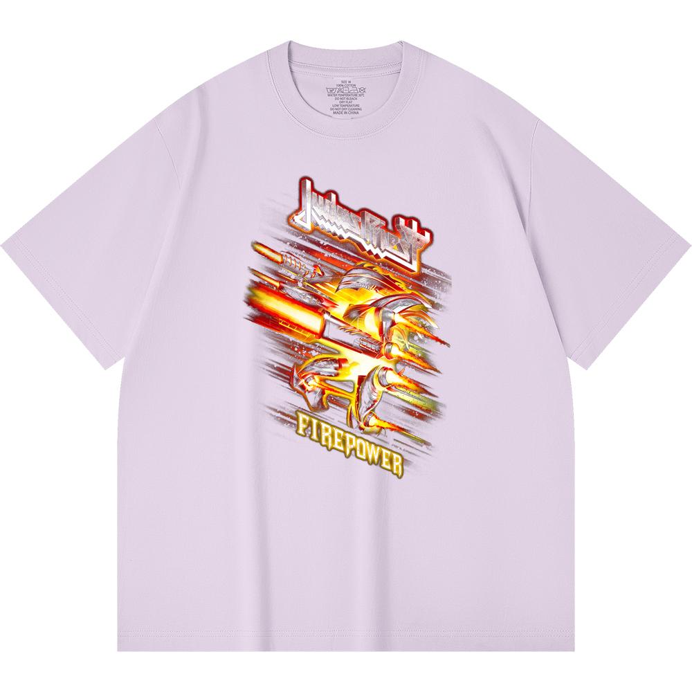 230 g/m² 100% Baumwolle Heavy Metal T-Shirt Rockband Beliebte Musik Druck Unisex Schweres Baumwoll-T-Shirt