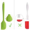 Silicone Spatulas Set - Pink 5 pcs Kitchen Utensil Set - Basting Pastry Brush - Pastry Oil Brush - Egg Beater - Slotted Turner,Green