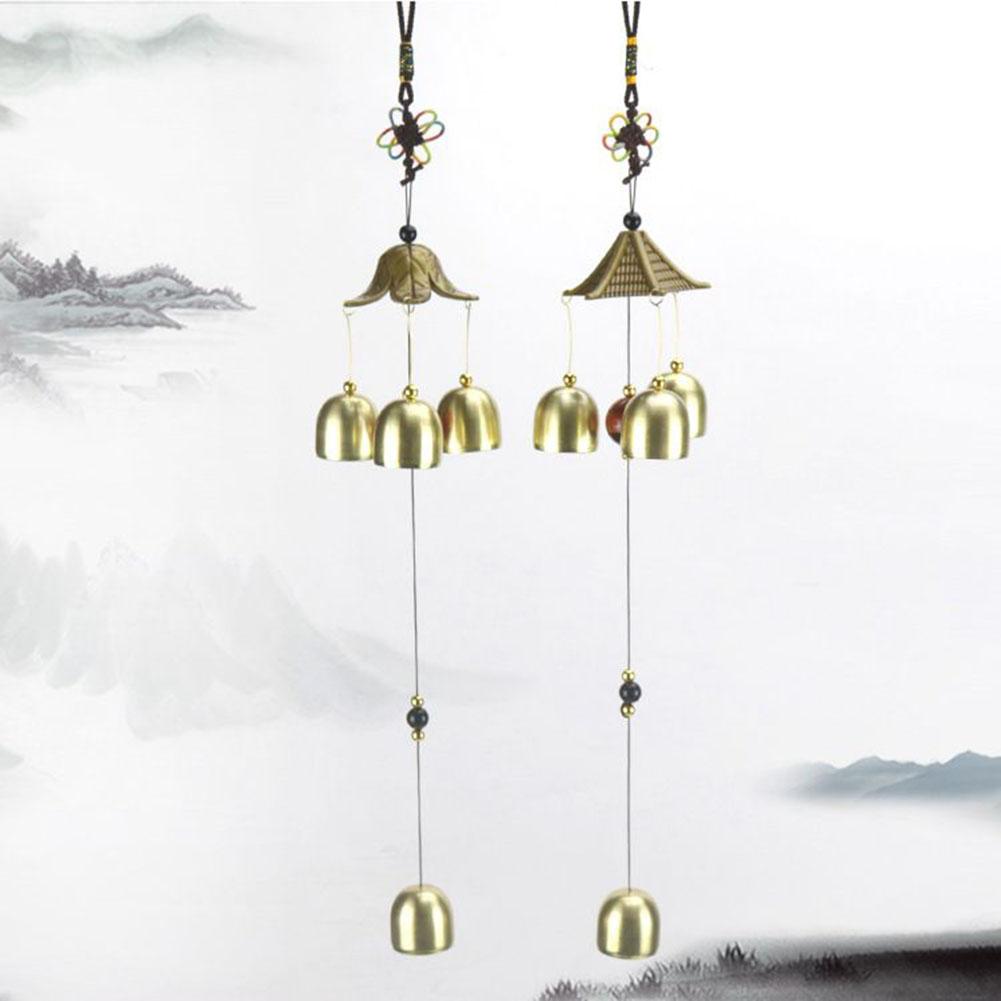 Brand New Wind Chime 3 Bells Bagua Decor Feng Shui Garden Hanging Home Lucky Replacement Spare Parts Wind Chimes