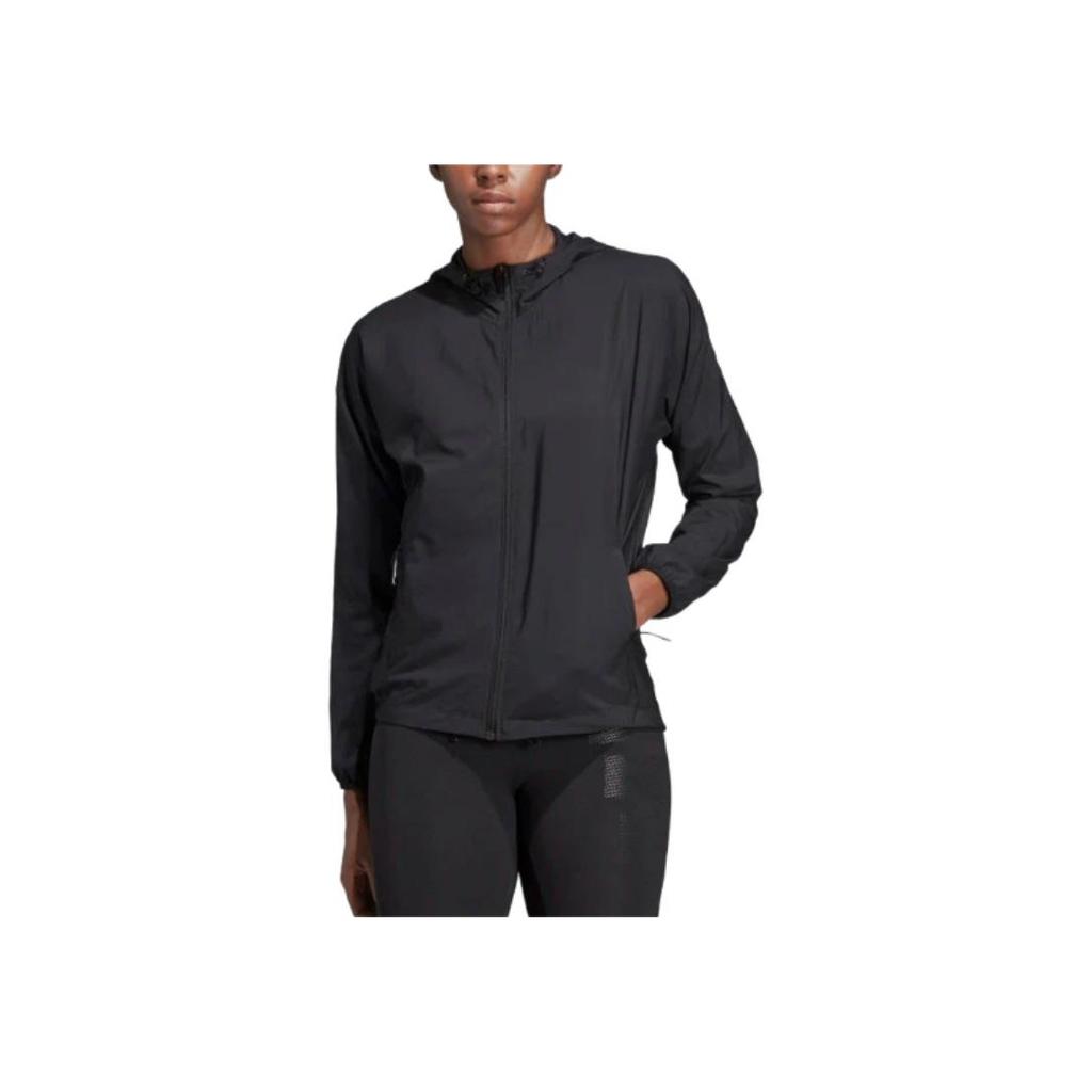 Adidas Hooded Fashion Versatile Casual Jacket Women Jacket Black CX5330