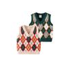 Boys' V-Neck Vest, Spring and Autum, Small and Medium-Sized Kidsren's Clothing, Preppy Style Quilted Vest, Sweater, Baby Boy's Sleeveless Vest