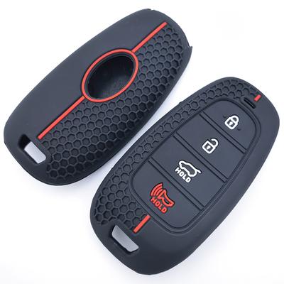 New Silicone Key Fob Cover Case Protect Skin Hood For Hyundai Tucson Solaris Sonata Hybrid Nexo Nx4 Santafe Dn8