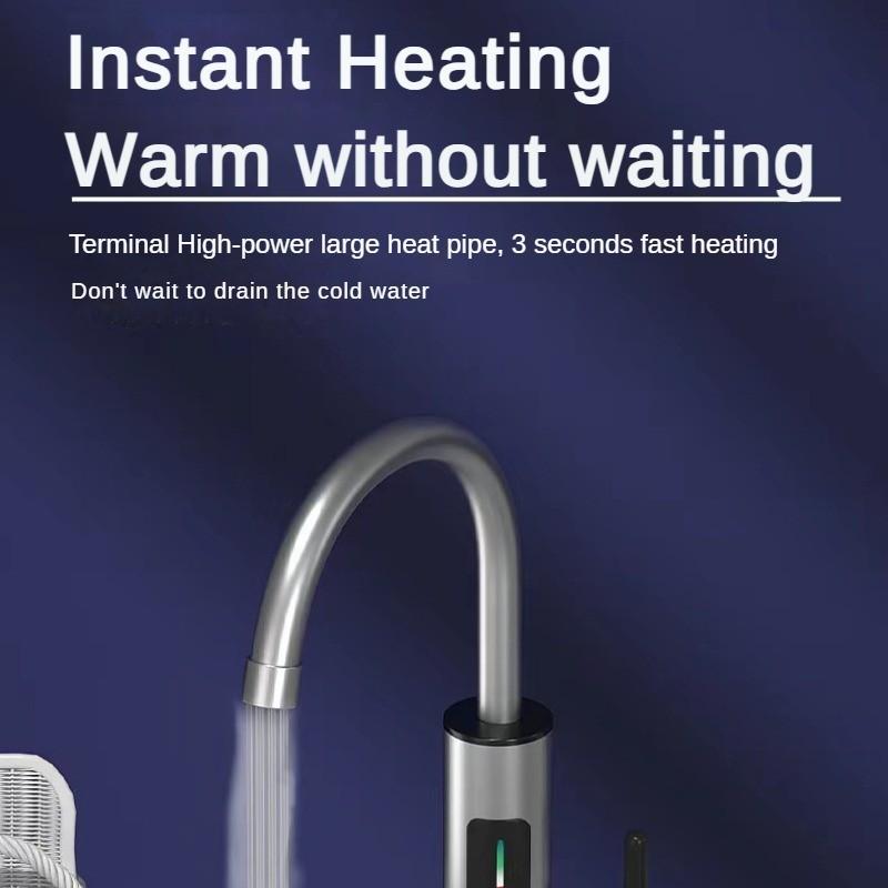 3000W Household Fast Heating Faucet Intelligent Digital Display Screen High-power Electric Water Heater Instant Hot Electric Faucet 36 * 20cm