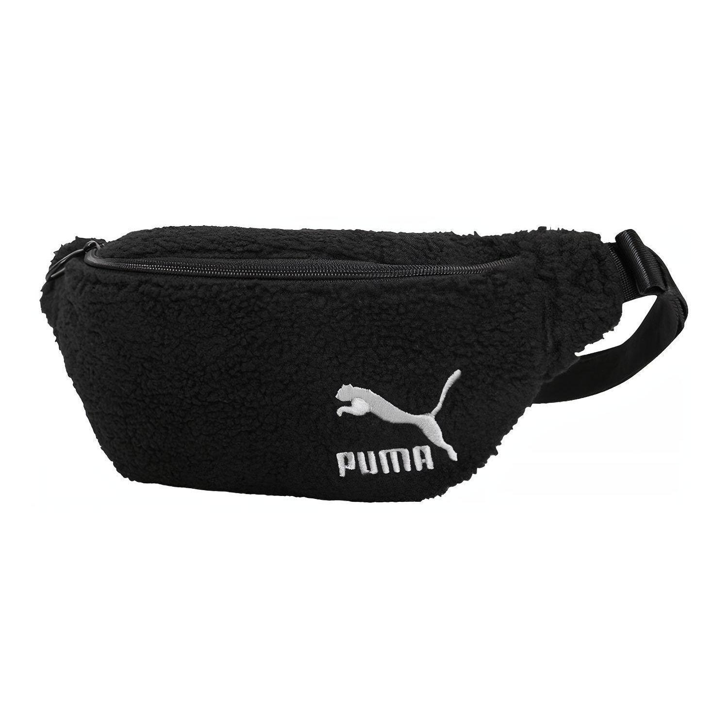 Puma Classic Logo Fabric Crossbody Chest Waist Bag Unisex bags Black 079043-01 Black