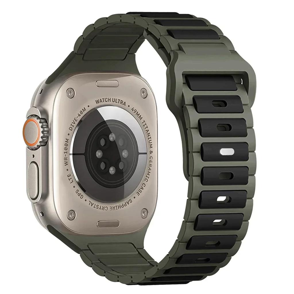 Silicone Strap for Apple Watch 10 Band 46mm 45mm 44mm 49mm 42mm 40mm 38 Correa Bracelet Iwatch Series 9 8 7 6 5 SE Ultra 2 Band