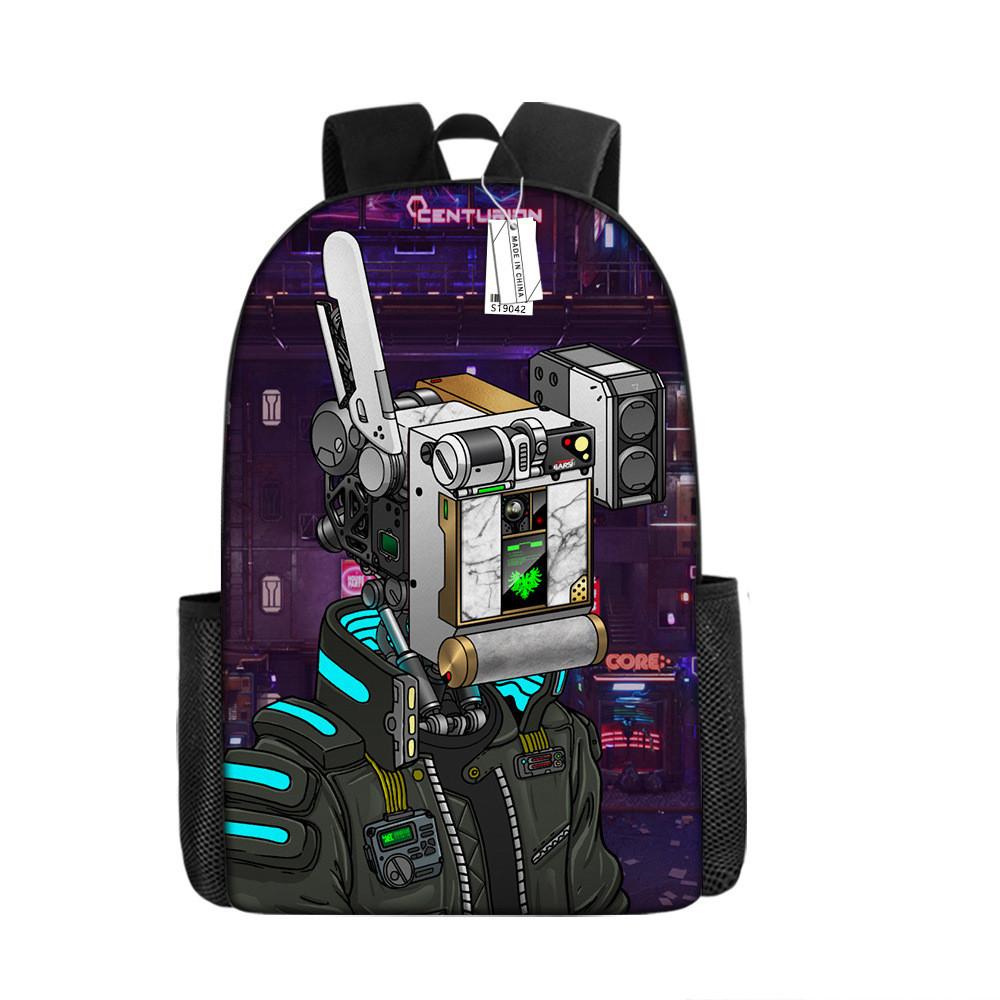 Skibidi Toilet Character Kids Backpack With Breathable Oxford Cloth For School Use