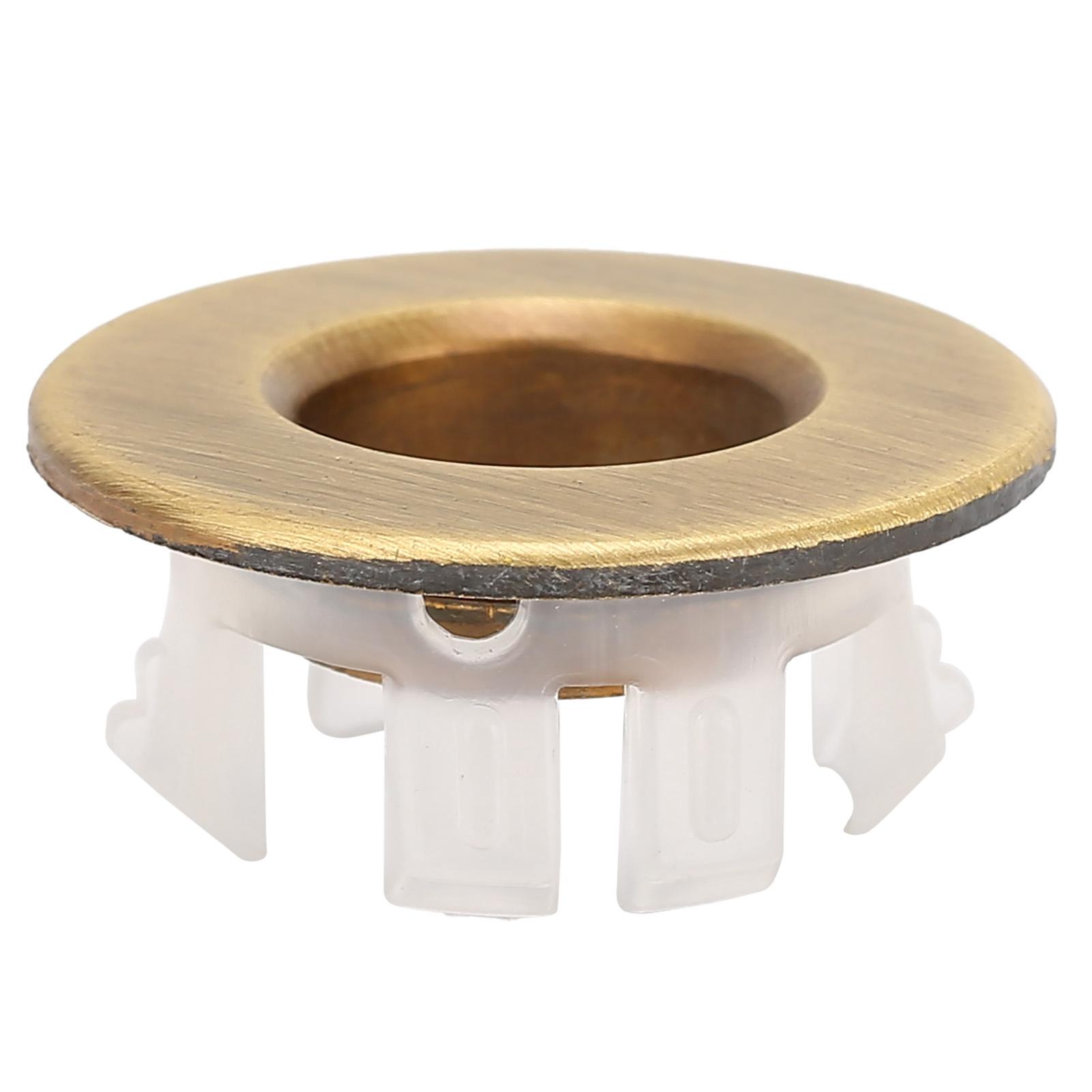 

Bathroom Wash Basin Sink Overflow Cover Kitchen Sink Decoration Spare Hole for Bathroom Bronze