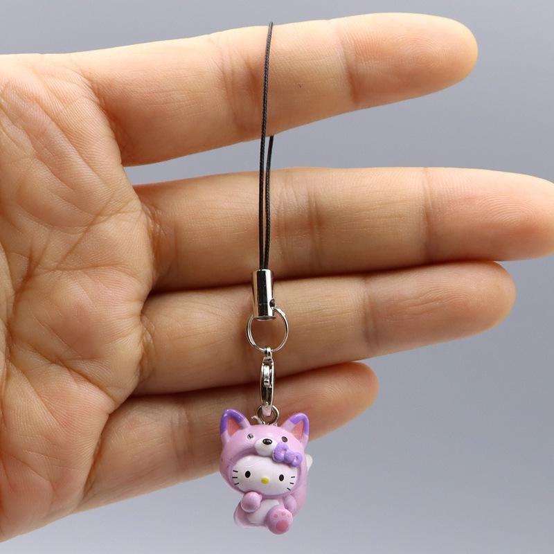 kawaii Hello Kitty Toy Pendant Cute Cat Phone Case Decorative Necklace Pendant Kawaii Women Accessories Festival Gifts