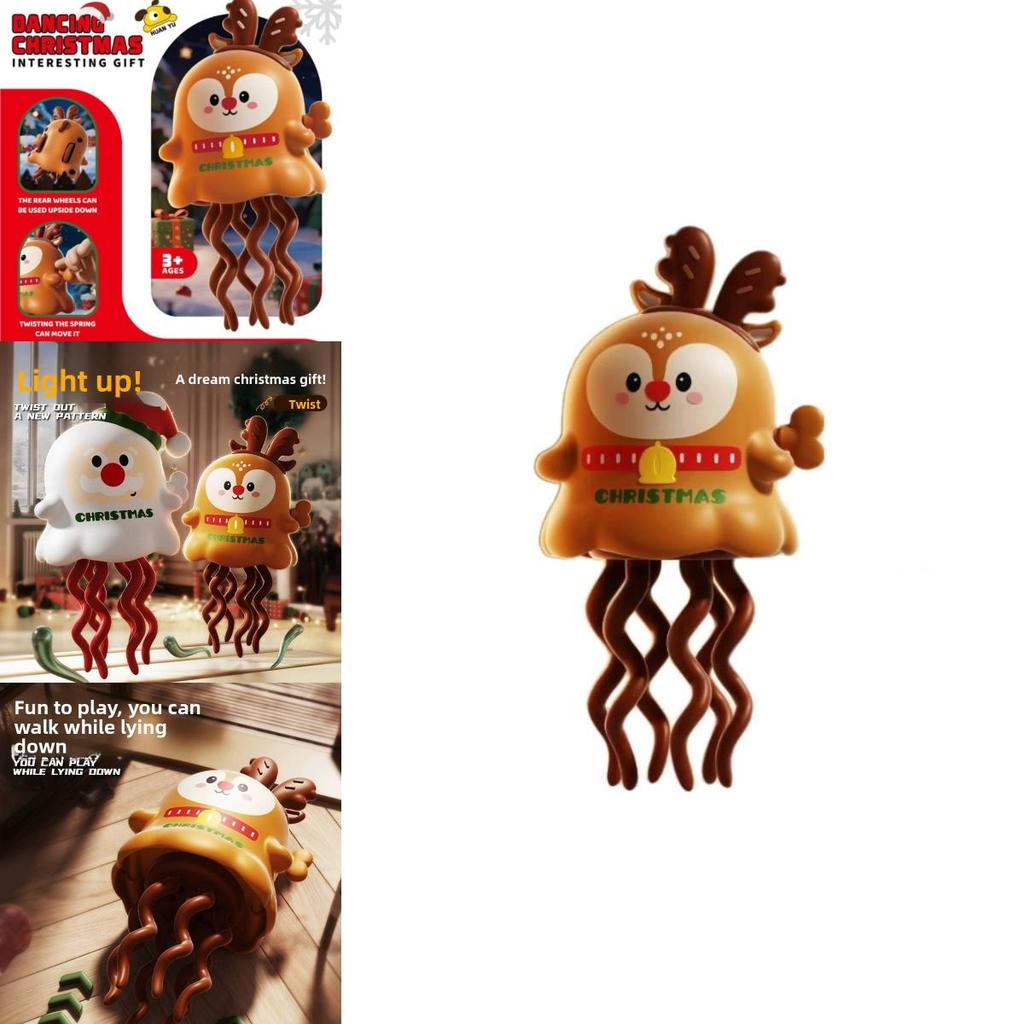 Dancing Octopus Wind Up Toy With Santa Claus And Elk Design For Kids