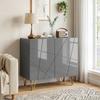 Modern Luxe High Gloss Sideboard, with Hairpin Legs - Grey