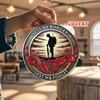 D Flat Pc Lest We Forget Memorial Day Decoration  Vintage Soldier  Red Poppies Metal Tin Sign Round Aluminum Wall Art