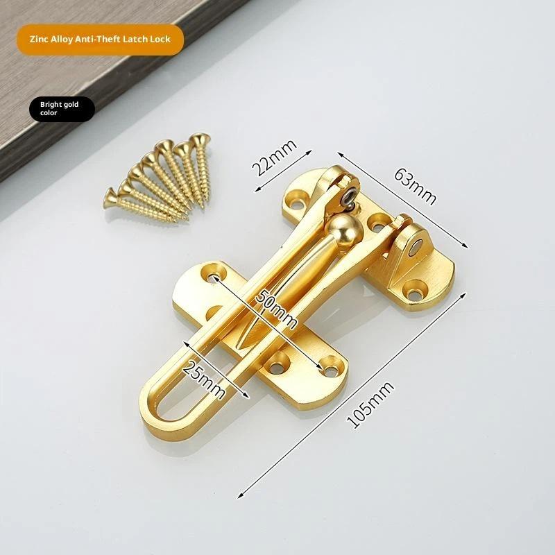 1Pcs Anti-Theft Buckle Door Buckle Door Bolt Door Lock Buckle Hasp Door Anti-Lock Buckle Household Thickening Mute Anti-Rust