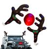 Car Christmas Antlers Decoration With LED Lights Car Decoration Elk Luminous Plush Antlers Ornament Auto Exterior Costume