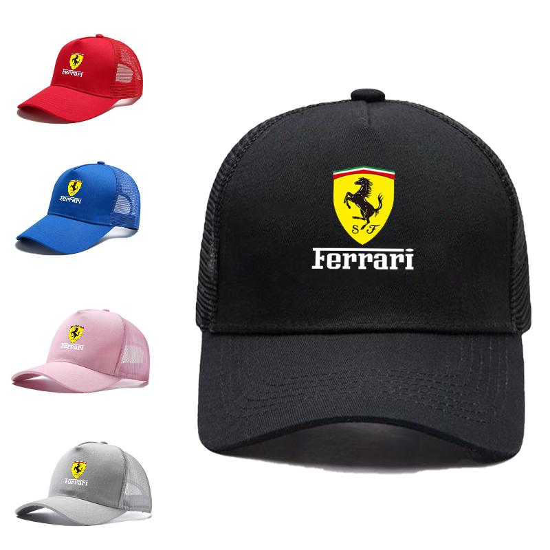 F1 Ferrari Breathable Net Hat Adjustable Baseball Cap Sun Hats For Ferrari F430 Stradale 360 458 488 599 612 F12 Charles Leclerc