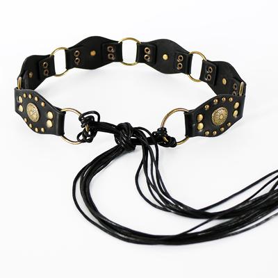 Western Denim Rivet Belt Women'S Skirt Vintage Versatile Decorative Waist Chain Bohemian Belt Spice Girl Accessories