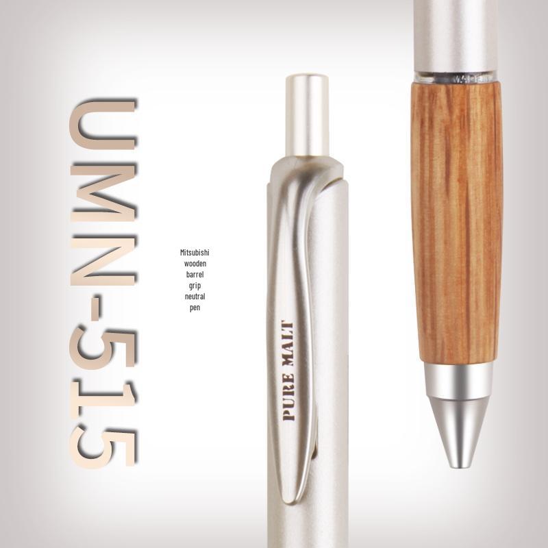 Mitsubishi Uni Black 0.5mm Oak Grip Signature Pen for Office & Exams