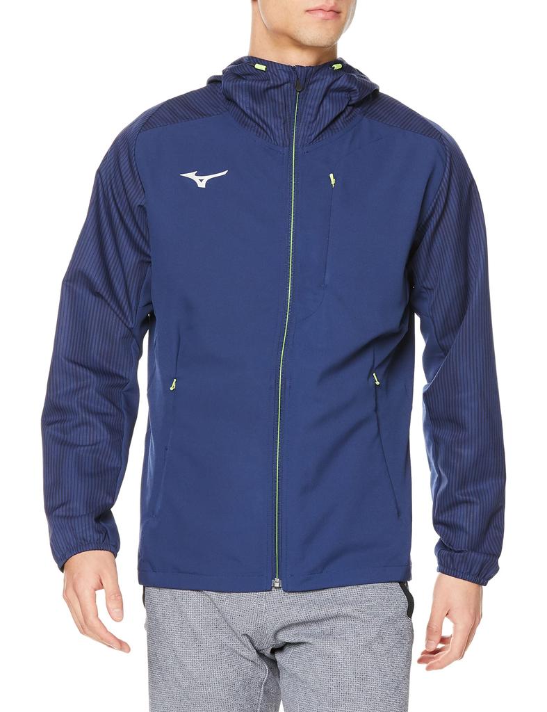 Training Wear Cross Hoodie Jacket Sweat Absorbent Quick Drying 32MCA010 Estate Blue M [Mizuno] Men's