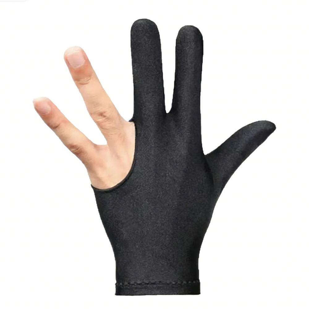 Smooth Open Finger Billiard Glove Breathable Polyester for Snooker Pool Amateur Use