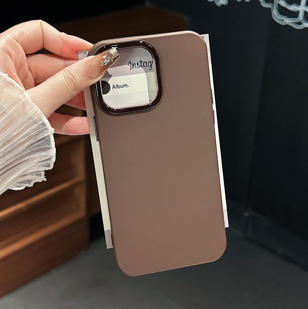 New Liquid Silicone Mobile Phone Case Electroplating Lens Apple 15PRO Creative Protective Case iPhone14PRO Suitable