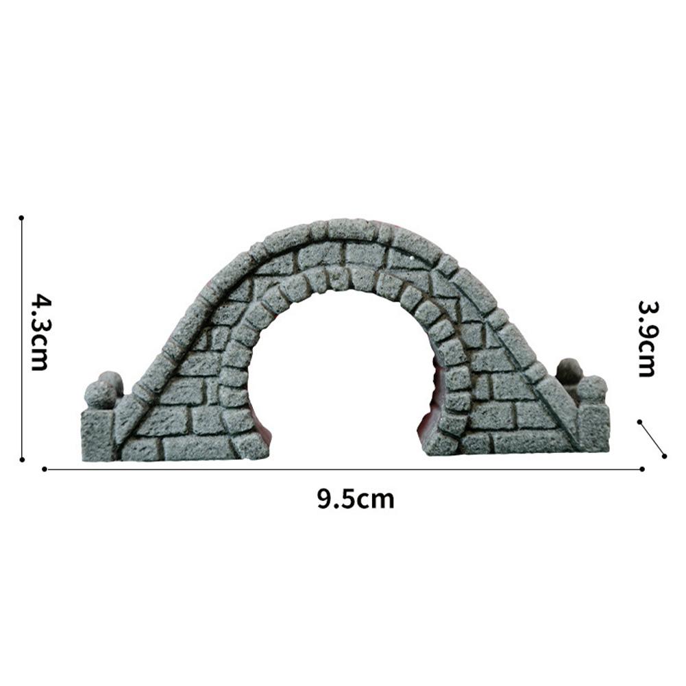 Aquarium Ornament Resin Arch Bridge Building Rockery Bonsai Fish Tank Landscape Accessories