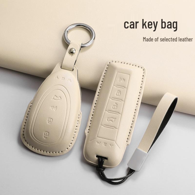 Great Wall Wey Blue Mountain 3D PU Leather Key Pouch with Car Remote Key Buckle