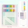 Pink Sticky Note Notebook Writable Relocatable Adhesive Labels Index Stickers Colorful Pages for Office and Home Organization