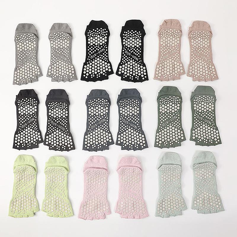 Women Half Toe Ballet Yoga Socks Non-Slip Peep Toe Anti-Slip Pilates Ankle Grip