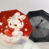 Adorable Bunny with Apple Print Umbrella - Auto Open/Closed, Outdoor Protection, Lightweight & Durable Travel Accessory 132