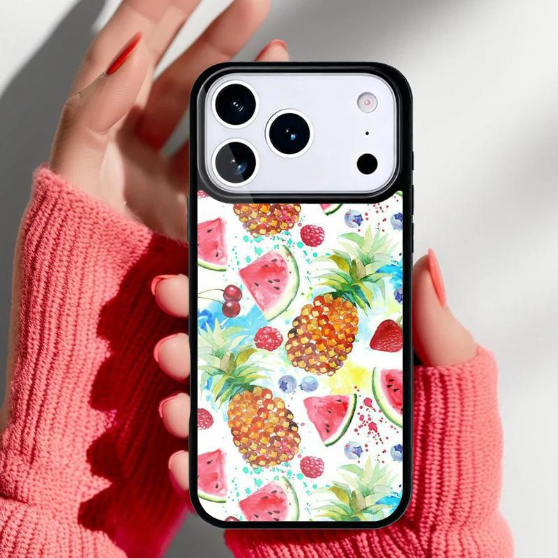 Watermelon Face - Cute Cartoon Phone Case for iPhone 17 Air 16e 15 14 13 Pro Max Back Cover for 12 11 Pro Coque