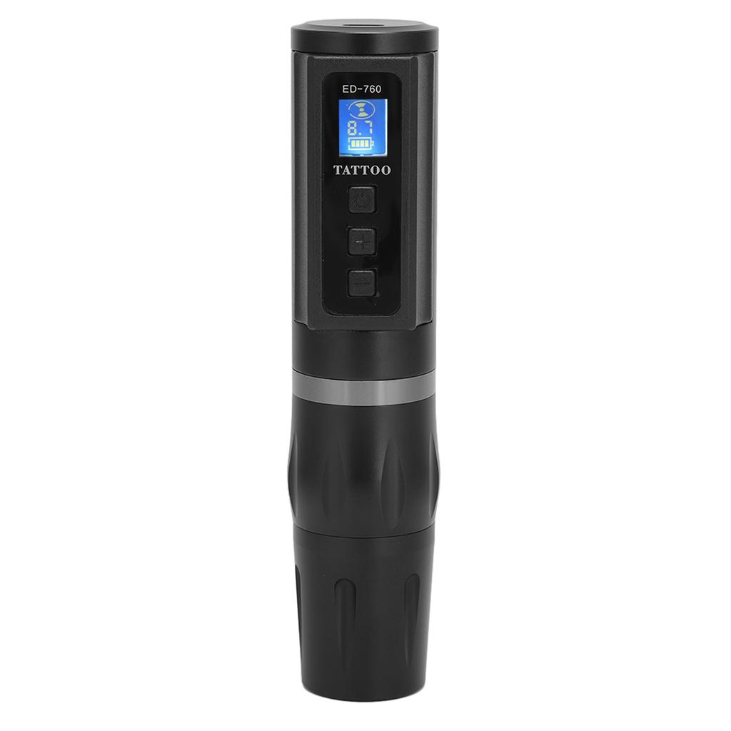 Cordless Tattoo Pen Machine Aluminum Alloy Frame Digital Display High Speed Tattoo MachineGrey