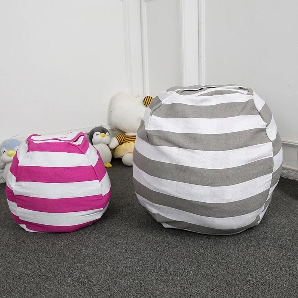 Striped Children's Plush Toy Storage Bag Large Capacity Stuffed Animal Chair New Travel Bag