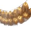 Light Up Ghost Garland 10/20 LED Battery Operated Handmade Ghost String Lights for Home Window Halloween Party Decor