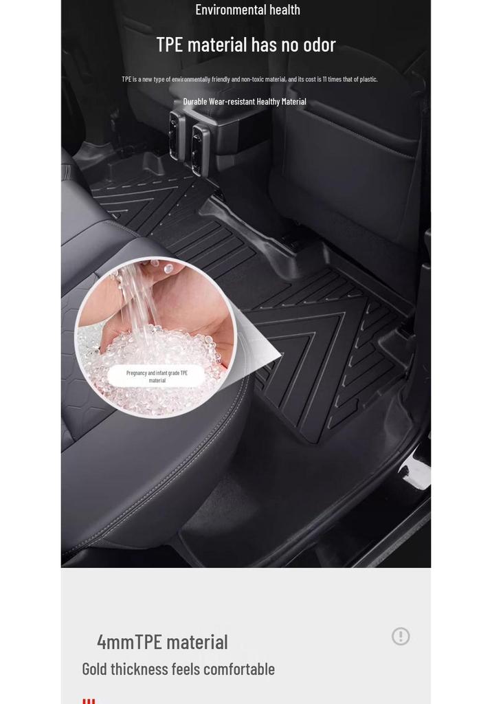 Haoyue L TPE Floor Mats for 23-24 Geely Seven-Seater Models
