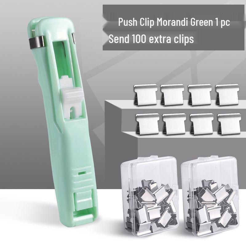 Push Clip Folder: Stationery Test Paper, Student Clip, Office File Binder, Book Fixer.