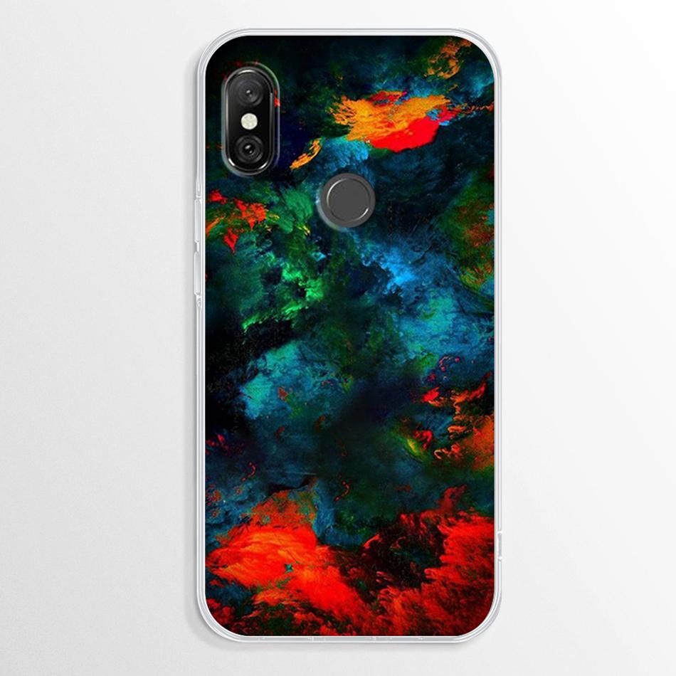 Funda para Xiaomi Redmi Note 6 Pro Mármol Transparente Suave TPU Cubierta Trasera Para Xiaomi Redmi Note 6 Note6 Pro Funda de Silicona Parachoques Fundas