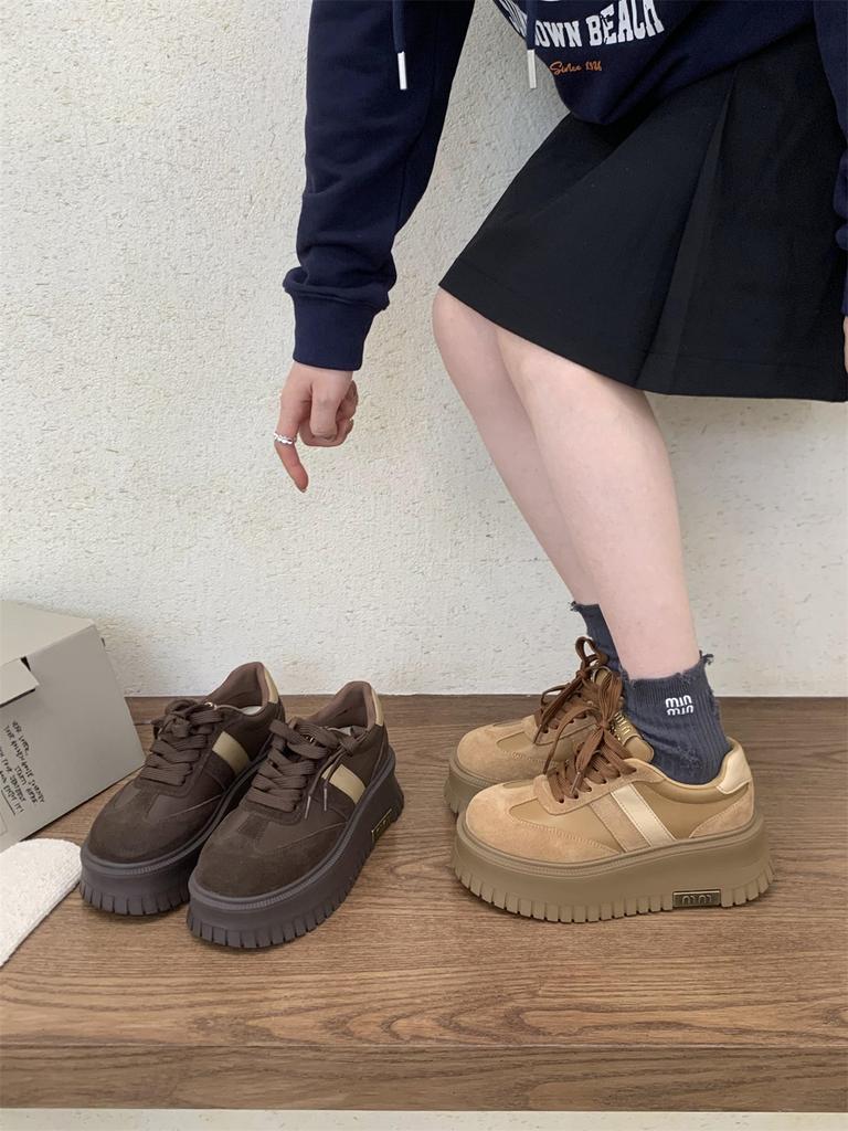 Women's Leather Sports Shoes Woman 2024 Trend Brand Women's Height Increasing Sneakers Tennis Replicas Original Zapatos De Mujer