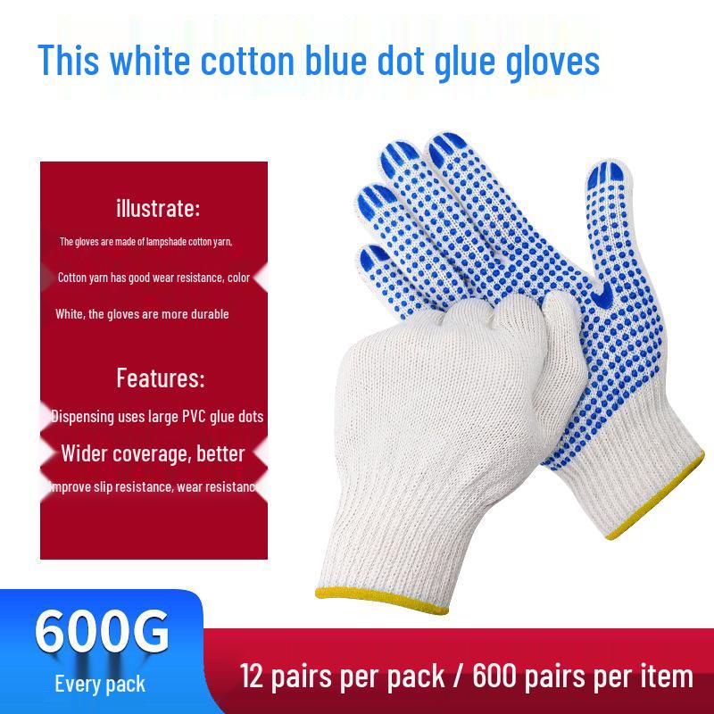 Thickened Non-Slip Dot Plastic Gloves for Construction and Handling - Wear-Resistant