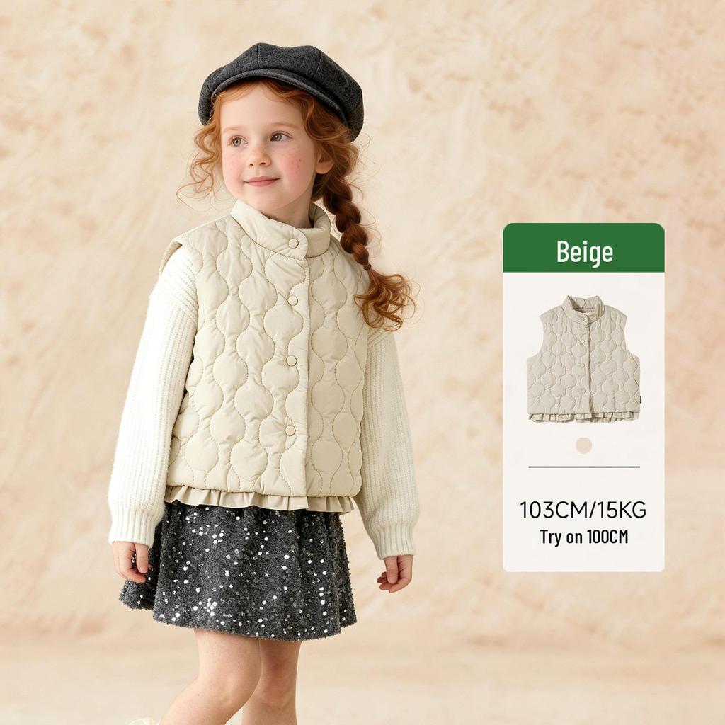 Tongbei Kids' 2025 Winter Warm & Windproof Vest - Versatile & Stylish