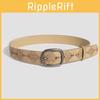 Vintage Botanisch Geprägter Kunstleder Gürtel Für Damen Böhmischer Stil Accessoire