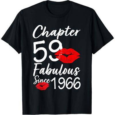 Kapitel 59 Fabelhaft seit 1966 59. Geburtstag Lippen Für Frauen T-Shirt