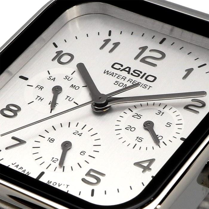 Casio Standard Round Rectangle 24-Hour Multifunction Analog Men's Watch MTP-M306D-7AV Silver