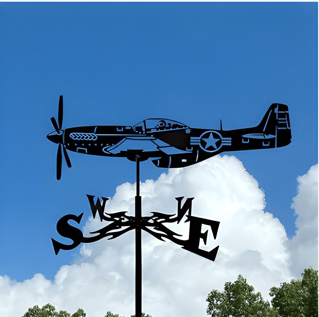 Decorative Iron Weather Vane - Outdoor Metal Roof Ornament