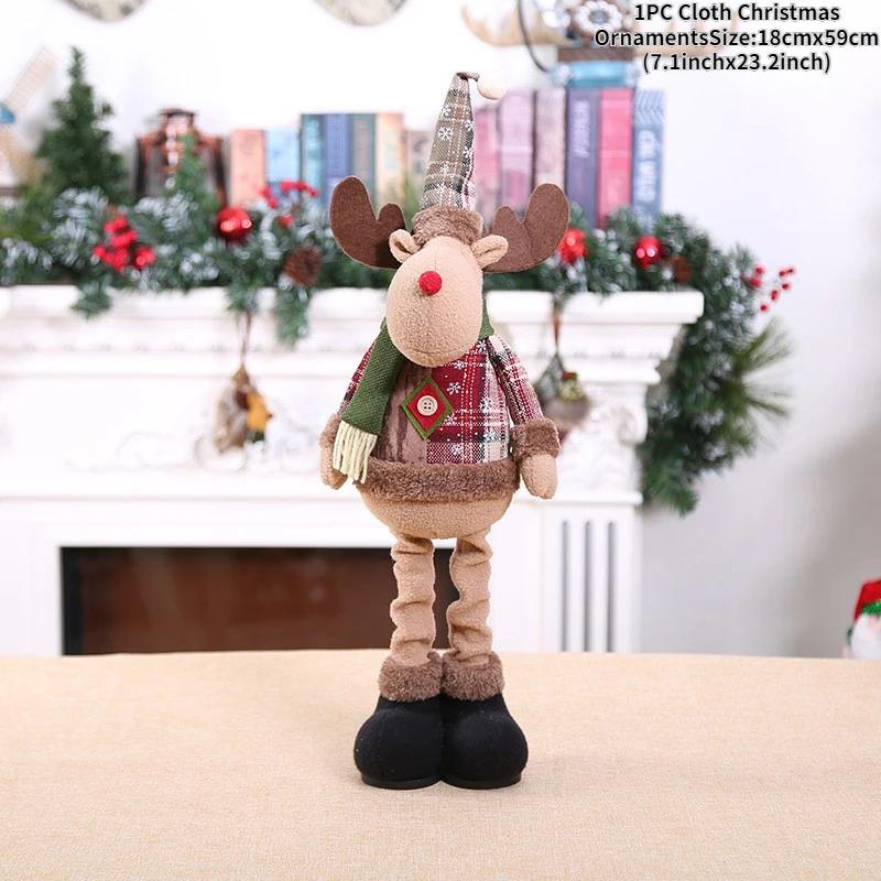 

Рождественские куклы, украшение на елку, новогоднее украшение, олень, снеговик, Санта-Клаус, стоящая кукла, украшение Счастливого Рождества 2024