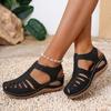 Fashion Sandals Shoes Women Summer Beach Women's Sandals for Women Solid Color Round Head Wedge Casual Comfortable Sandal for Female