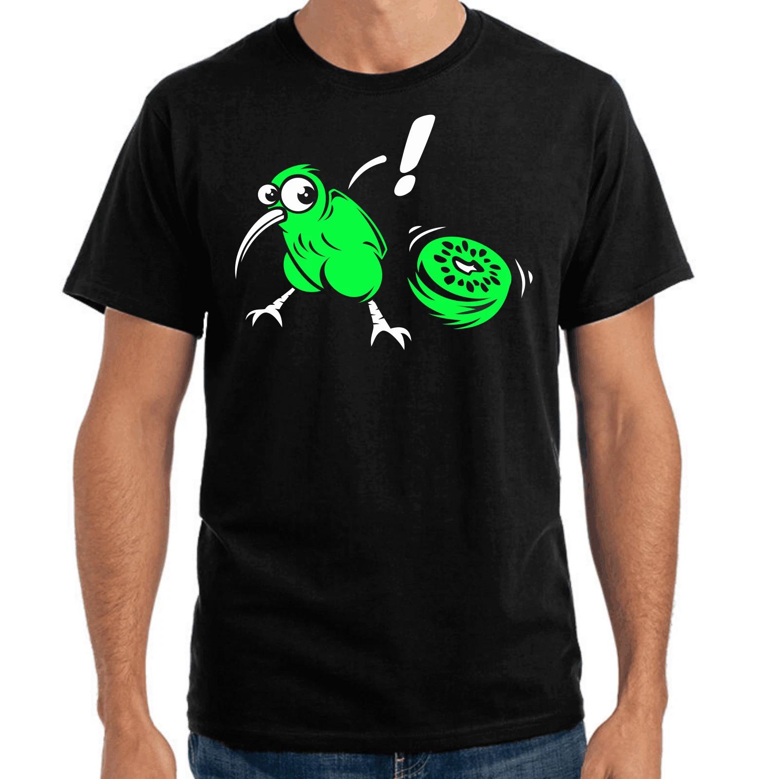 Men s and Women s T-shirts Kiwi Runner Zealand Bird Zealand Fruit Fruit Sayings Comedy Fun S
