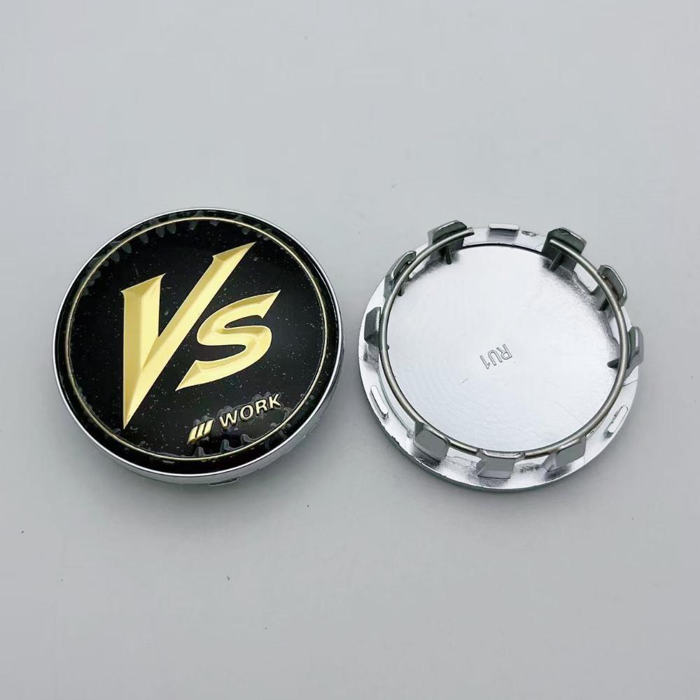 4pcs 59mm Car Wheel Center Caps With VS W Work Logo Emblem Wheel Hubcaps Auto Rim Center Cover Replace Car Styling Accessories