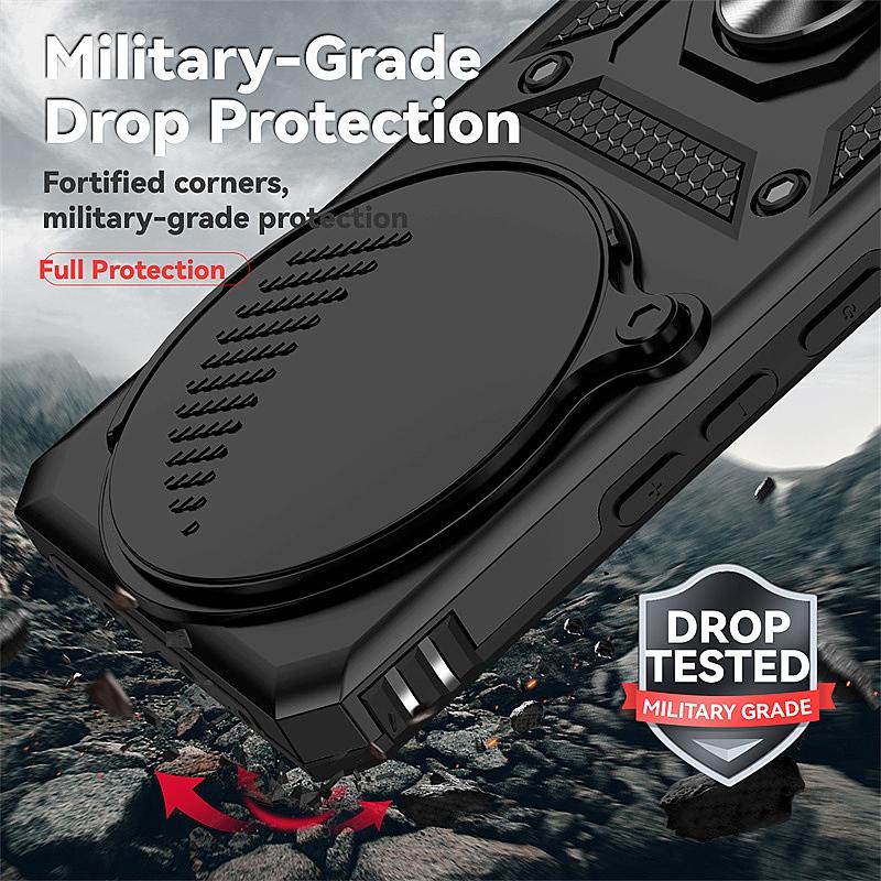 Nárazuvzdorný pancéřový kryt pro Xiaomi Redmi Note 14 Pro 5G 4G s posuvným chráničem objektivu, pouzdro na telefon pro Redmy Note14 Note14pro 5G, zadní kryt