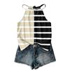 Women Geometric Print Bohemian Style Sleeveless Neck Tank Top Loose Fit Summer Blouse for Outdoor and Daily Wear